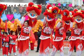 Chinese Celebrate Lantern Festival in Qingdao