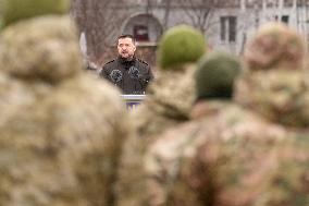 Ceremony marks the second anniversary of the start of the war in Ukraine