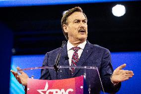 My Pillow Guy Mike Lindell speaks at CPAC