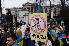 Demonstration In Poland On The Anniversary Of Russian Invasion In Ukraine