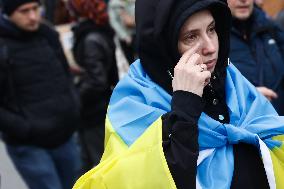 Demonstration In Poland On The Anniversary Of Russian Invasion In Ukraine