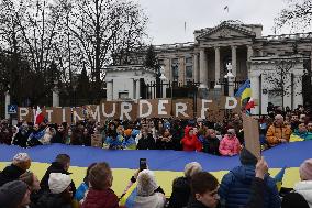 Demonstration In Poland On The Anniversary Of Russian Invasion In Ukraine