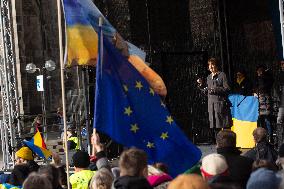 Rally In Support Ukraine In Cologne