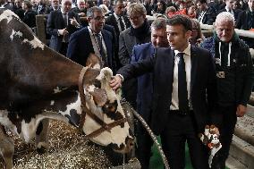 Emmanuel Macron At The Agricultural Fair - Paris