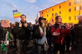 Demonstration In Pisa After The Clashes Between Students and Police