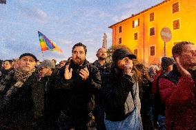 Demonstration In Pisa After The Clashes Between Students and Police