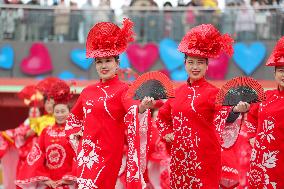 Chinese Celebrate Lantern Festival in Qingdao