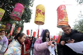 Chinese Celebrate Lantern Festival in Zixing