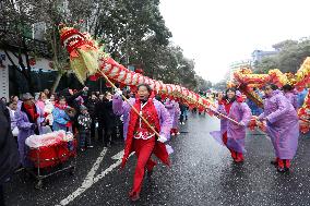 Chinese Celebrate Lantern Festival in Zixing