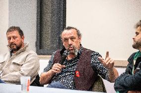 Benoit Biteau At A Round Table With Agricultural Unions - Rodez