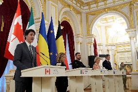 Canada And EU Leaders Press Conference - Kyiv
