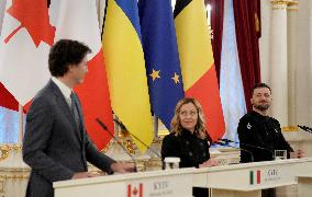 Canada And EU Leaders Press Conference - Kyiv