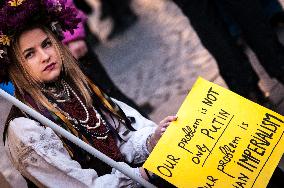 Two Years Of War In Ukraine Demonstration In Rome