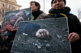 Two Years Of War In Ukraine Demonstration In Rome