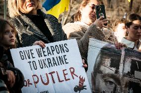 Two Years Of War In Ukraine Demonstration In Rome