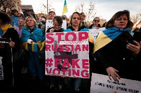 Two Years Of War In Ukraine Demonstration In Rome