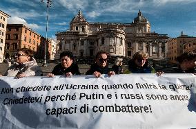 Two Years Of War In Ukraine Demonstration In Rome