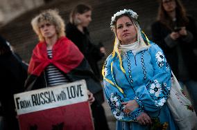 Two Years Of War In Ukraine Demonstration In Rome