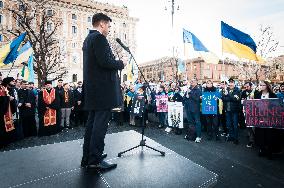 Two Years Of War In Ukraine Demonstration In Rome