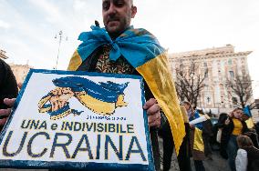 Two Years Of War In Ukraine Demonstration In Rome