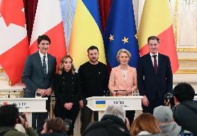 The EU Commission President And Prime Ministers Of Canada, Italy And Belgium Visit Kyiv, Amid Russia's Invasion Of Ukraine.