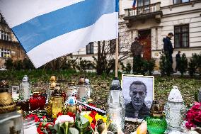 Tribute To Alexei Navalny In Front Of Russian Consulate In Krakow, Poland