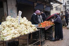 The Daily Life In The Markets Of Idlib City