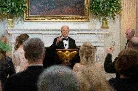 President Joe Biden welcomes Governors and their spouses for a black-tie dinner
