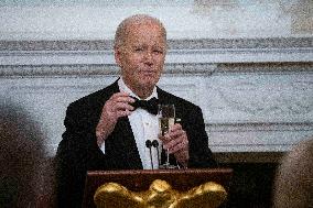 President Joe Biden welcomes Governors and their spouses for a black-tie dinner