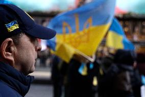 NY: People Observe The Second Anniversary Of The War In Ukraine