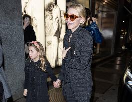 Cate Blanchett And Child Out - Milan
