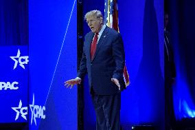 Presidential Candidate Trump Hold A CPAC Legislative Coferences