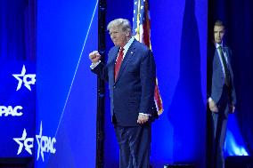 Presidential Candidate Trump Hold A CPAC Legislative Coferences