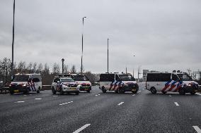 Extinction Rebellion Blocks The A10 Highway - Amsterdam
