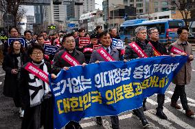 Korean Medical Association Protests Against Increasing Number Of Medical School Seats