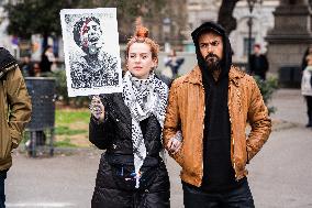 Protest In Barcelona In Solidarity With Palestine.