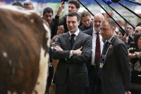 Jordan Bardella Visits The 60th International Agriculture Fair In Paris