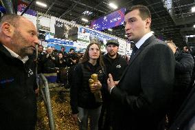 Jordan Bardella Visits The 60th International Agriculture Fair In Paris