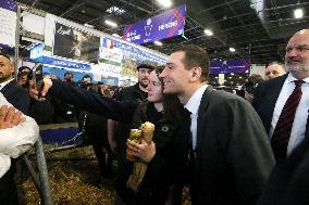 Jordan Bardella Visits The 60th International Agriculture Fair In Paris