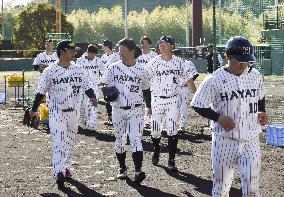 Baseball: Kufu Hayate players