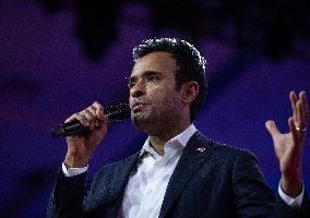 Former Presidential Candidate Vivek Ramaswamy Speaks At CPAC