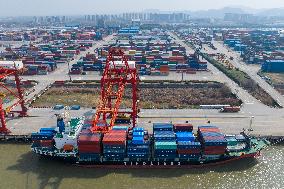 Longtan Container Terminal in Nanjing