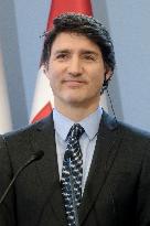 Justin Trudeau And Donald Tusk Provide Statement On Ukraine - Warsaw