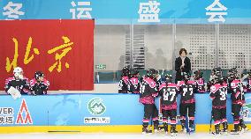 (SP)CHINA-INNER MONGOLIA-HULUN BUIR-14TH NATIONAL WINTER GAMES-ICE HOCKEY-JUNIOR WOMEN (CN)