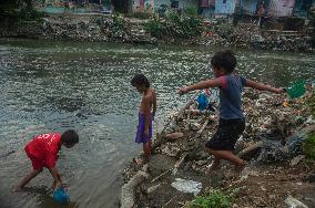 Water Pollution Due To Plastic Waste - Indonesia