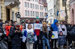 Demonstration against Russian aggression in Ukraine