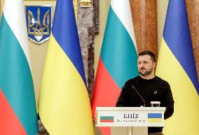Meeting of Ukrainian President and Bulgarian PM with press in Kyiv
