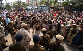 Anganwadi Workers Protest In India