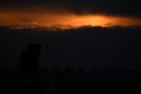 A Sunset Of The Sun In Northern Syria