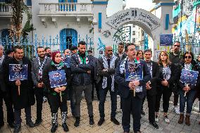 Celebration Of International Day Of Solidarity With Palestinian Journalists In Tunis
